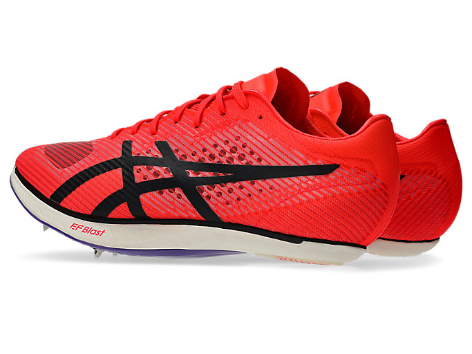 Lookbook 아식스 소닉 스프린트 엘리트 3 육상화 플래시 레드/블랙 1093A219-600