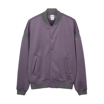 ASICS Sportstyle Knit Varsity Logo Lavender Gray Outdoor Casual Jacket 2203A284-500