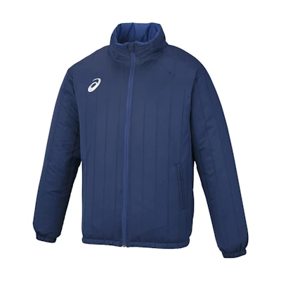 ASICS Striped Pattern Warm High-Neck Zip Jacket Men’s Blue XSW229-49
