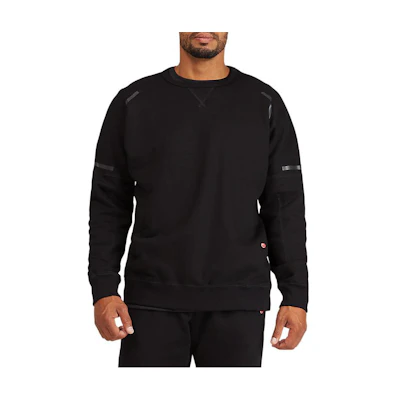 ASICS Striped Print Crewneck Sweatshirt Black Long Sleeve 2191A367-001