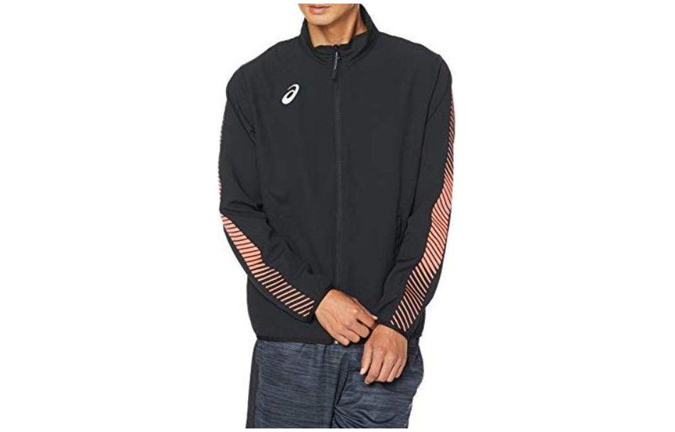ASICS Striped Stand Collar Zip-Up Jacket Unisex Black 2031C001-002