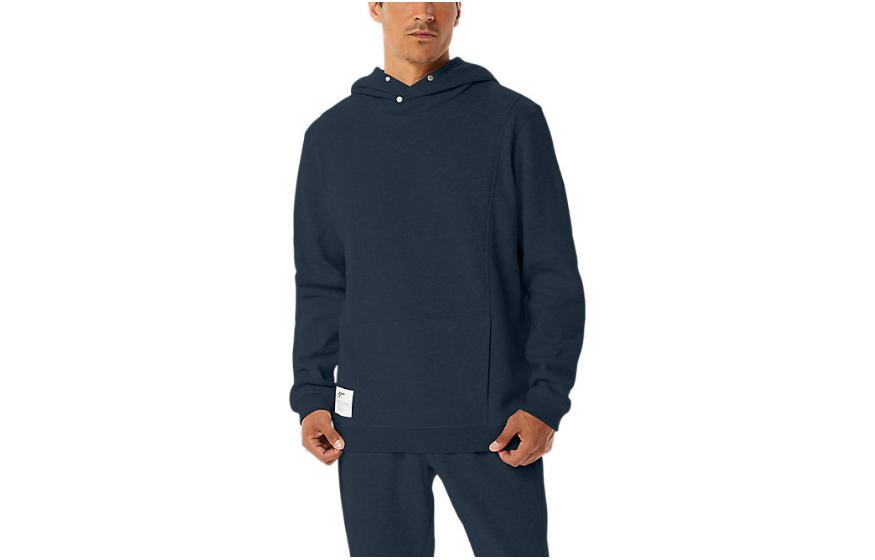 ASICS Sunday Sana Fleece Hoodie Blue - Logo Print Long Sleeve Pullover 2031D068-429