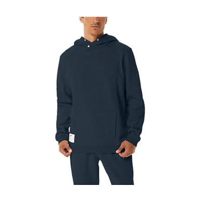 ASICS Sunday Sana Fleece Hoodie Blue - Logo Print Long Sleeve Pullover 2031D068-429