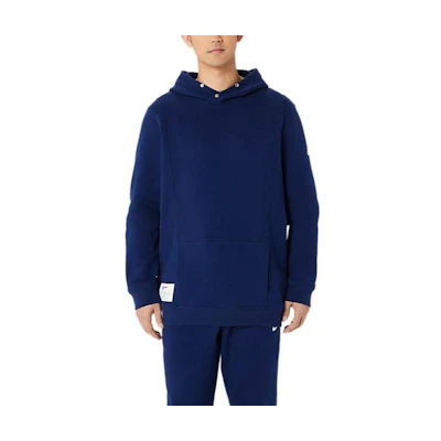 ASICS Sunday Sana Fleece Hoodie Blue Logo Print Long Sleeve Pullover 2033B739-415