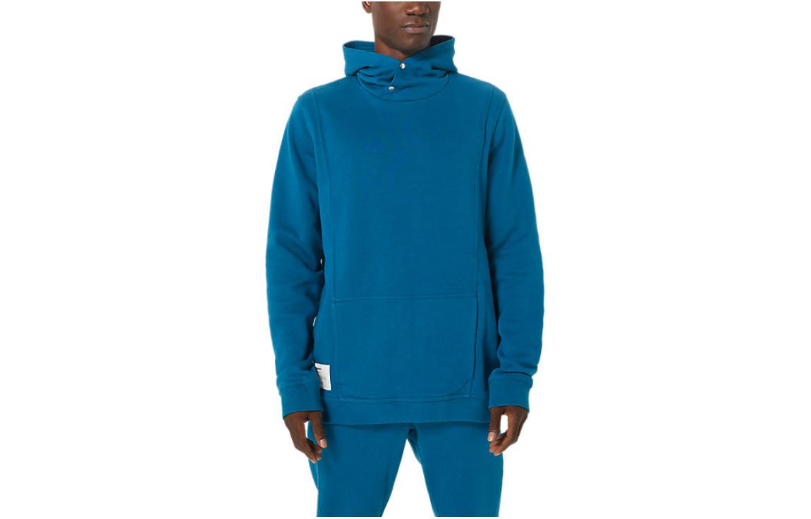 ASICS Sunday Sana Fleece Hoodie Blue Pullover Long-Sleeve Sweatshirt 2031D068-417