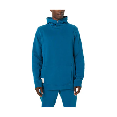 ASICS Sunday Sana Fleece Hoodie Blue Pullover Long-Sleeve Sweatshirt 2031D068-417