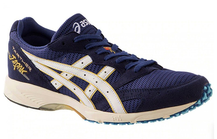 Shop Asics Tarther Japan 休閒 透氣 低筒 跑步鞋 男女款 暗藍色