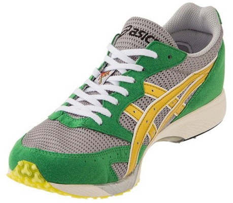 Asics Tarther Japan 透氣輕便舒適 低筒跑步鞋 灰綠黃拼接 Lookbook Asics Tarther Japan 透氣輕便舒適 低筒跑步鞋 灰綠黃拼接