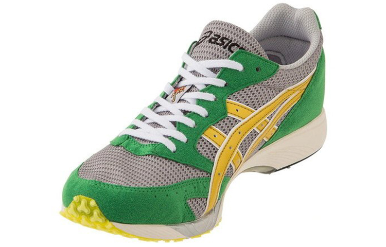 Lookbook Asics Tarther Japan 透氣輕便舒適 低筒跑步鞋 灰綠黃拼接