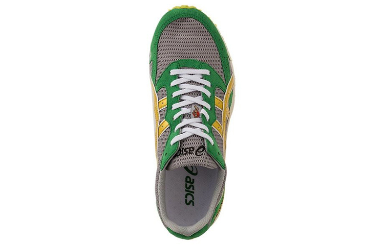 Shop Asics Tarther Japan 透氣輕便舒適 低筒跑步鞋 灰綠黃拼接