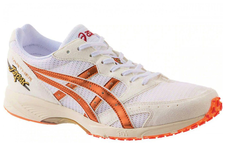 Shop Asics Tarther Japan 休閒百搭 運動 透氣 低筒 跑步鞋 男款 白橙色