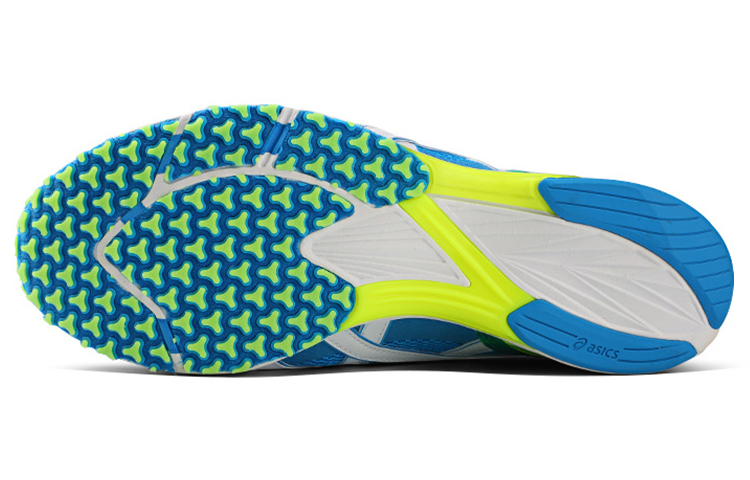 Shop Asics Tartherzeal 5 寬版 耐磨防滑 低筒跑步鞋 藍綠