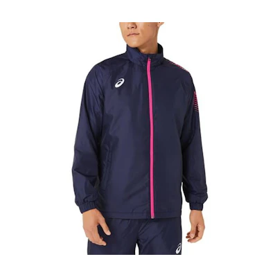 ASICS Team Collection Blue Logo Track Jacket Long Sleeve Casual 2031D535-401