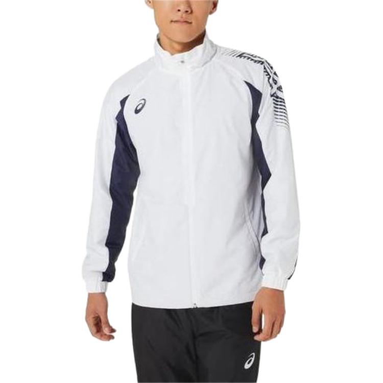 ASICS Team Collection Colorblock Logo Zip-Up Jacket White 2031D535-100