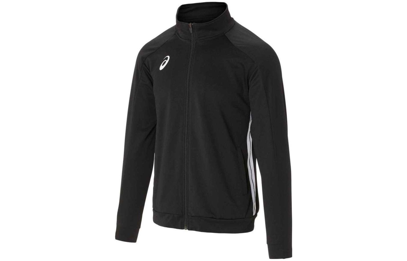 ASICS Team Practice Black Zip-Up Jacket Unisex Long Sleeve 2101A185-001