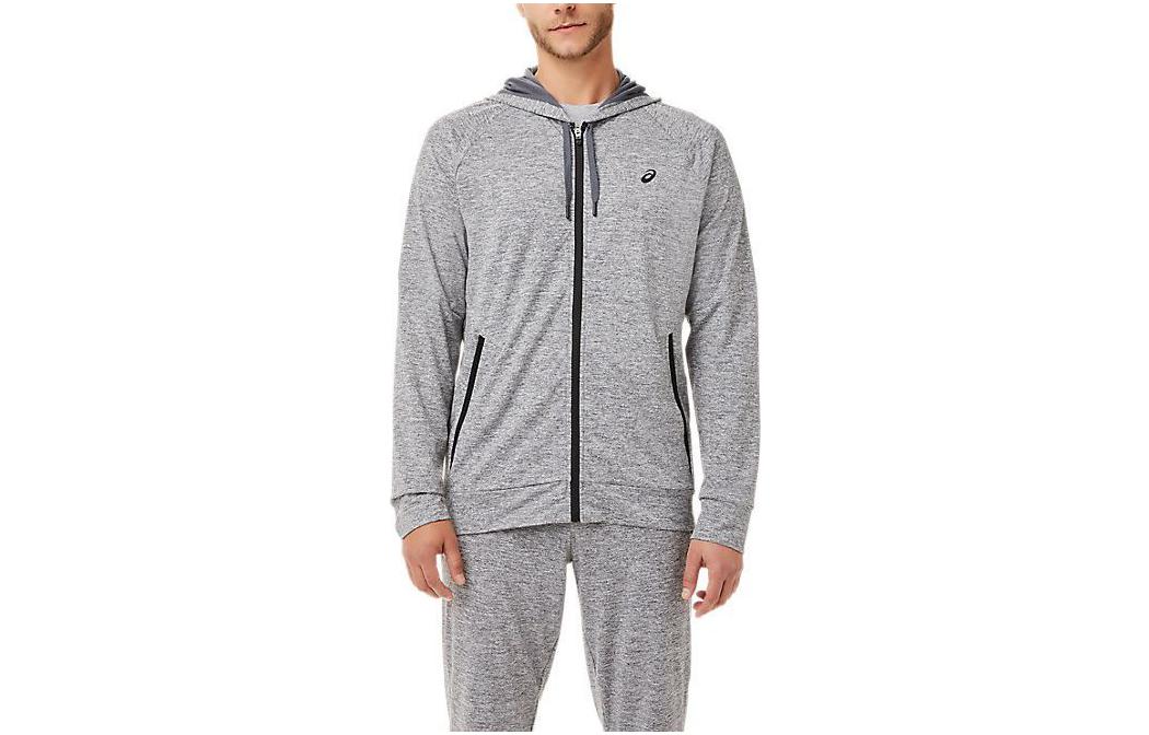 ASICS Tech Full Zip Hoodie Casual Loose-Fit Gray Hoodie with Logo 2031C011-083