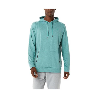 ASICS Tech Pullover Hoodie Sage Green Long Sleeve Sweatshirt 2031C008-333
