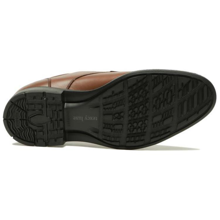 Shop ASICS Texcy Luxe 'Zapatos de Vestir de Cuero Marrón Oscuro' TU7796BROWN