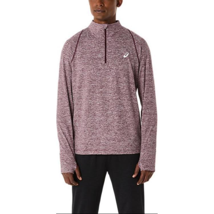 ASICS Thermopolis 1/4 Zip Sweatshirt Deep Mars Red Floral ANA-2011C011-506