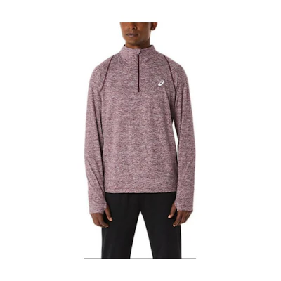 ASICS Thermopolis 1/4 Zip Sweatshirt Deep Mars Red Floral ANA-2011C011-506