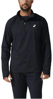 ASICS Thermopolis Black Quarter-Zip Pullover Casual Long-Sleeve Top 2011C011-001 Buy ASICS Thermopolis Black Quarter-Zip Pullover Casual Long-Sleeve Top 2011C011-001