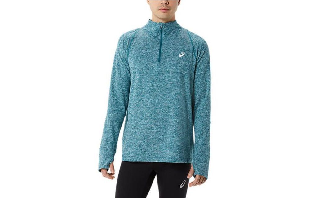 ASICS Thermopolis Blue Quarter Zip Pullover Sweatshirt 2011C011-310