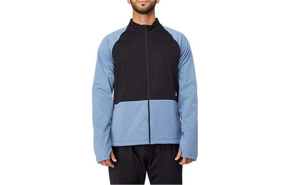 ASICS Thermostorm Full Zip Jacket Blue Colorblock Long Sleeve Outerwear 2011C012-471