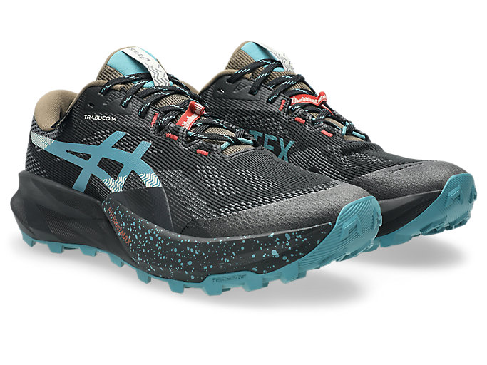 Lookbook ASICS TRABUCO 14 GTX Trail Running Schoenen Zwart/Misty Pine 1011C165-001