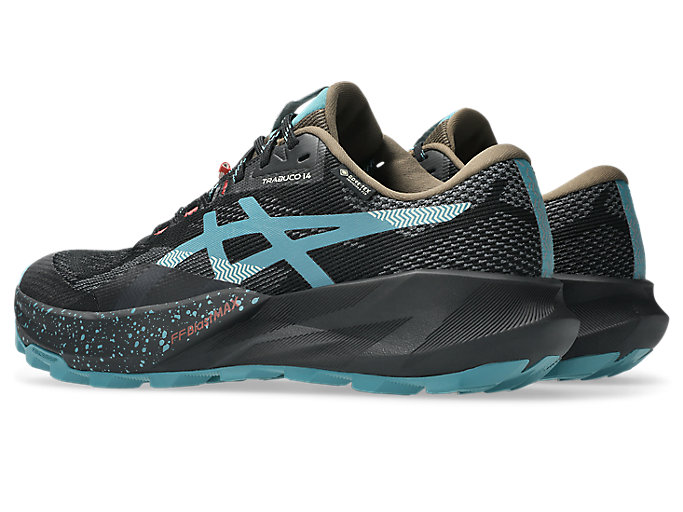Lookbook ASICS TRABUCO 14 GTX Kasut Lari Trail Hitam/Misty Pine 1011C165-001