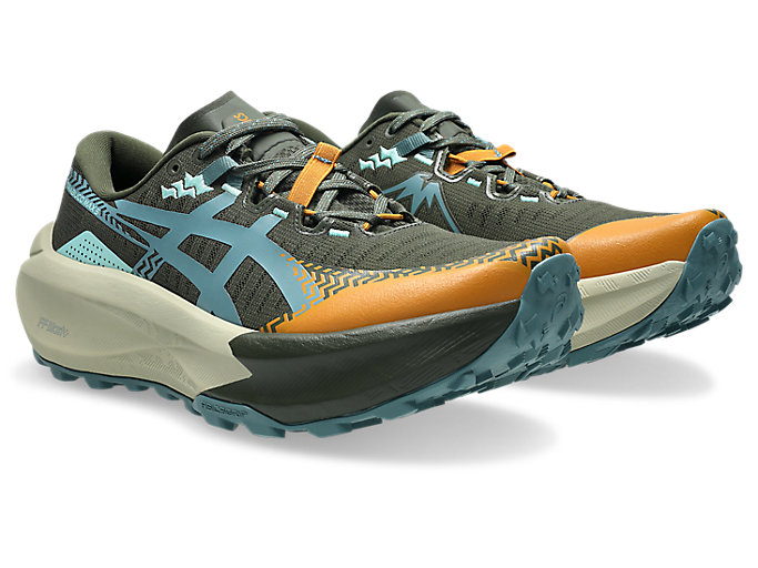 Order ASICS Trabuco Max 5 Chaussures Trail Running Kaki Vintage/Teal Brumeux 1011C164-200