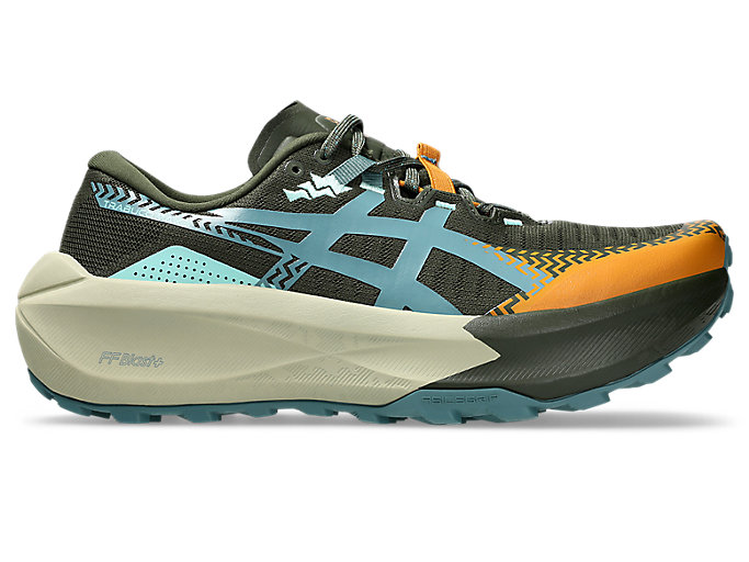 Cheap ASICS Trabuco Max 5 Chaussures Trail Running Kaki Vintage/Teal Brumeux 1011C164-200