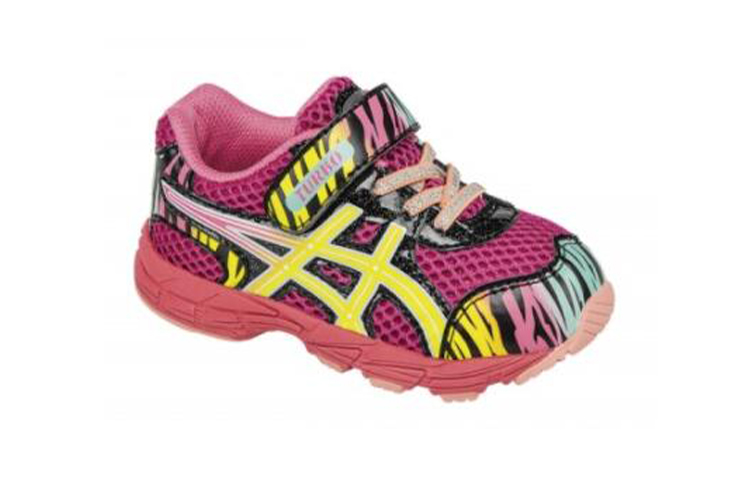 Shop 亞瑟士 Turbo 耐磨防滑 低筒跑步鞋 小童 紅黃