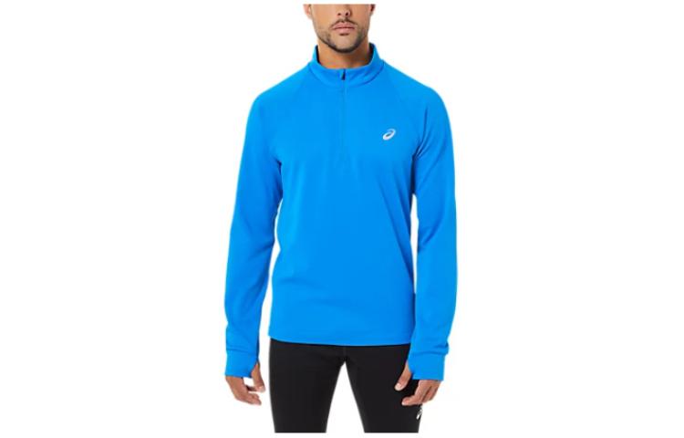 ASICS Two-Tone Fitted Long-Sleeve Sweatshirt Blue 2011C021-430