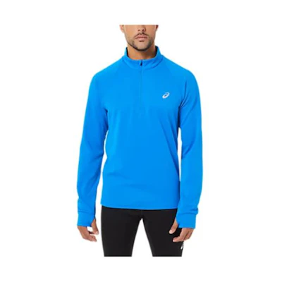 ASICS Two-Tone Fitted Long-Sleeve Sweatshirt Blue 2011C021-430