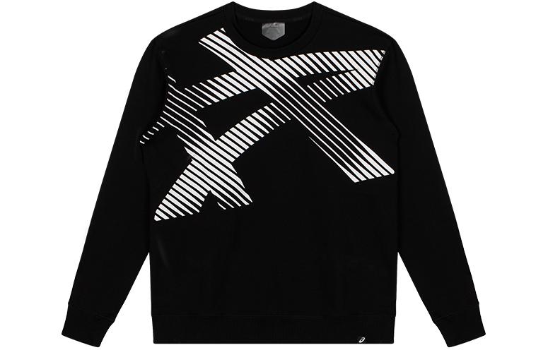 ASICS Unisex Black Crewneck Pullover Casual Sports Long-Sleeve Sweatshirt 2033B361-001