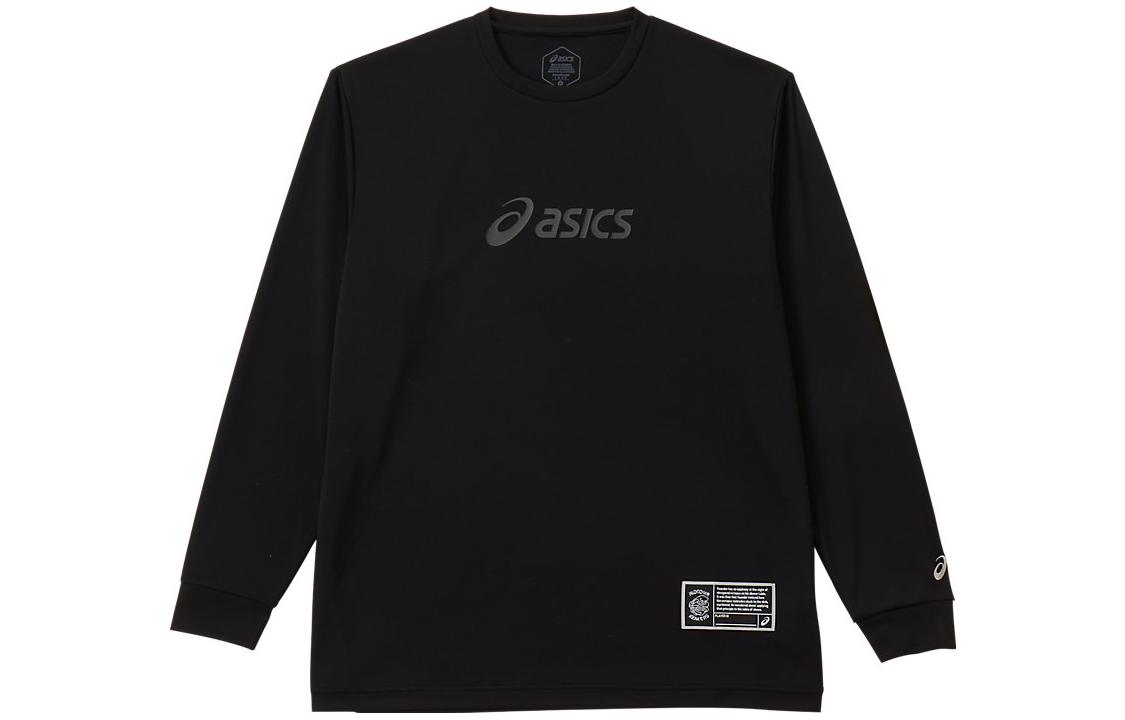 ASICS Unisex Black Crewneck Sweatshirt with Letter Print 2063A338-001