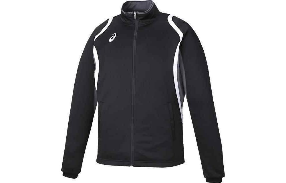 ASICS Unisex Black Logo Print High-Neck Casual Jacket 2031D912-020