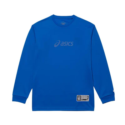 ASICS Unisex Blue Crewneck Sweatshirt with Letter Print Long Sleeves 2063A309-400