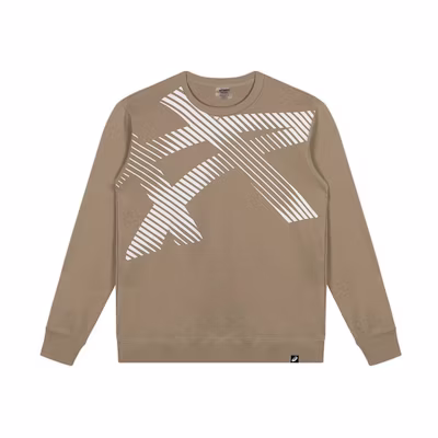 ASICS Unisex Camel Casual Crewneck Pullover Sports Sweatshirt Long Sleeve 2033B361-200