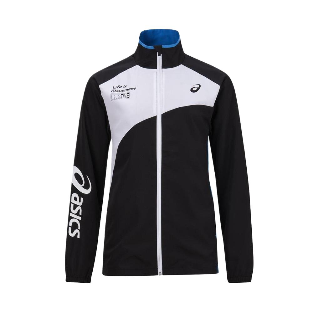 ASICS Unisex Comfortable Casual Track Jacket Black White 2033B663-400