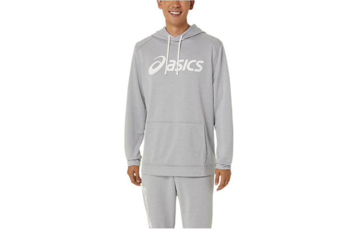 ASICS Unisex Essential French Terry Hoodie 20 Letter Print Light Gray 2031E336-033