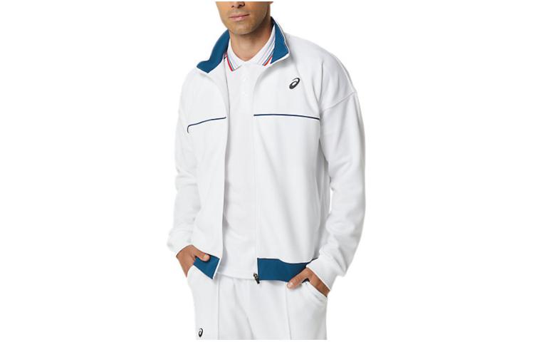 Order ASICS Jaket Track Lengan Panjang Zip-Up Logo Unisex Putih 2043A022-100
