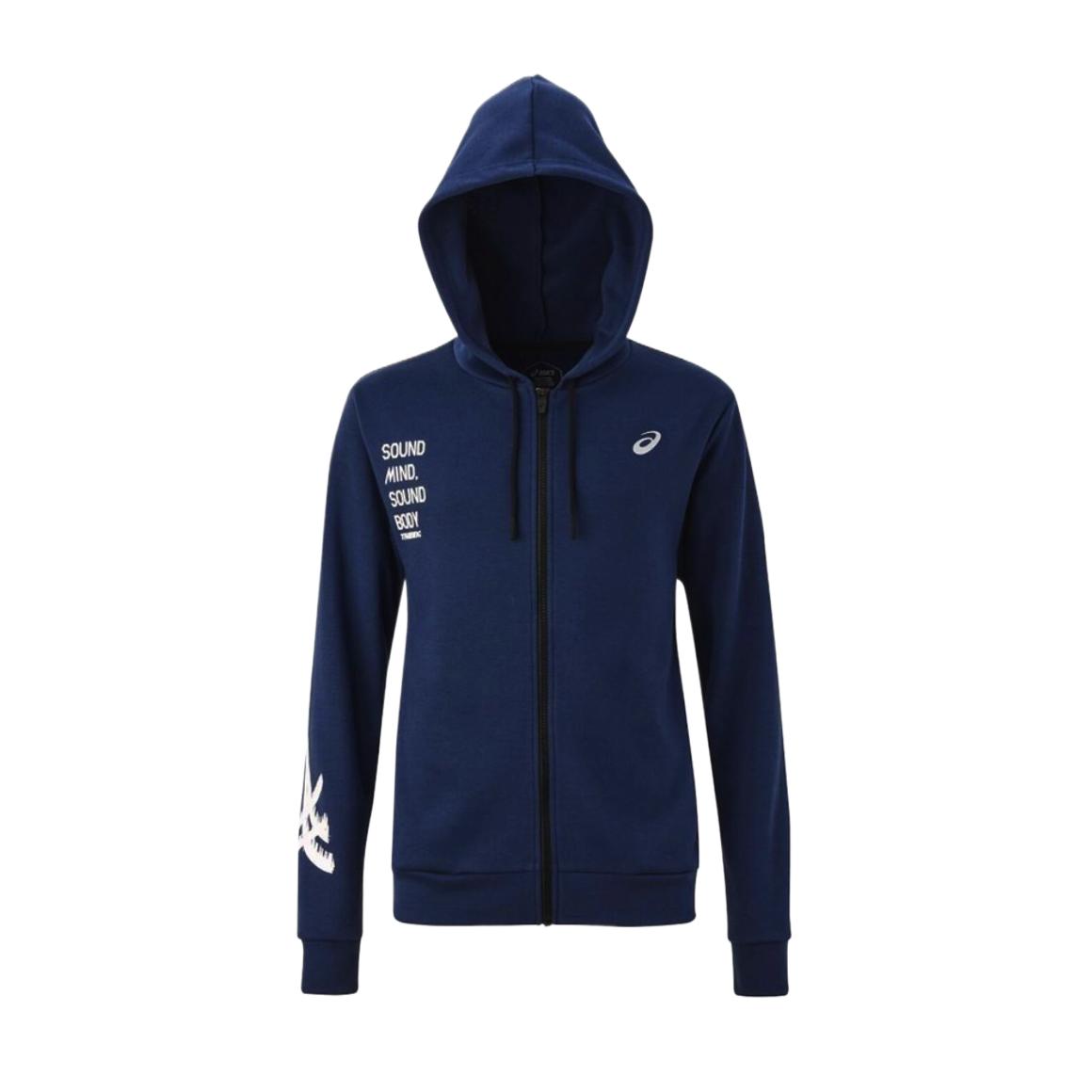 ASICS Unisex Navy Blue Comfortable Casual Hoodie 2033B271-400