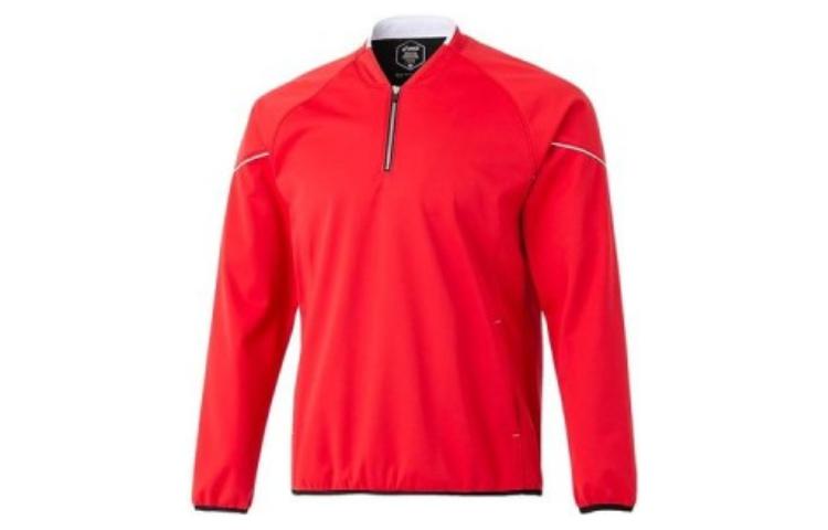 ASICS Unisex Solid Half-Zip Long Sleeve Jacket Red 2121A248-600