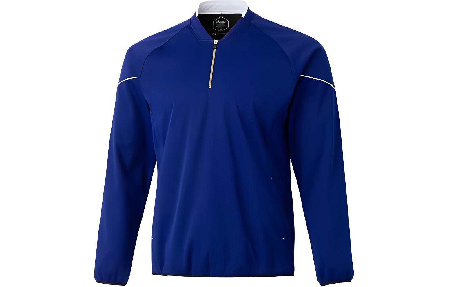 ASICS Unisex V-Neck Pullover Long Sleeve Jacket Blue 2121A248-402
