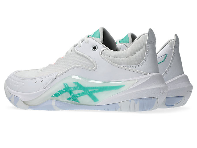 Lookbook ASICS UNPRE ARS LOW 3 籃球鞋 - 白色/極光綠 1063A113-100