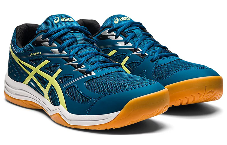 Lookbook ASICS Upcourt 4 'Navy Yellow' Lelaki & Wanita Sneakers Navy Kuning 1071A053-403
