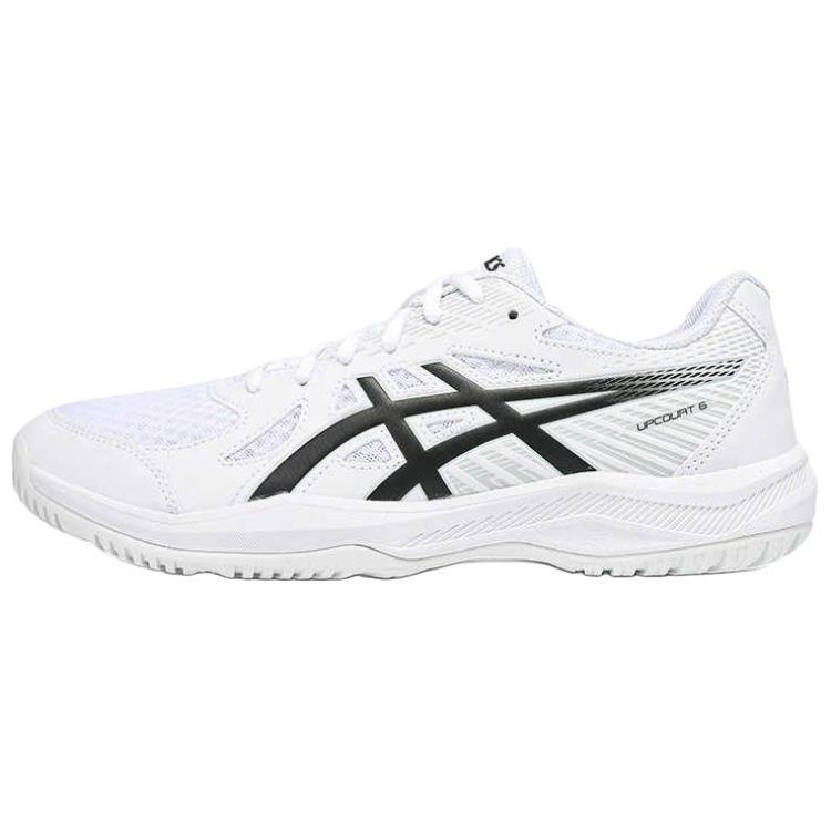 ASICS UPCOURT 6 Indoor Training Shoes White/Black Comfort & Breathable. 1071A120-100