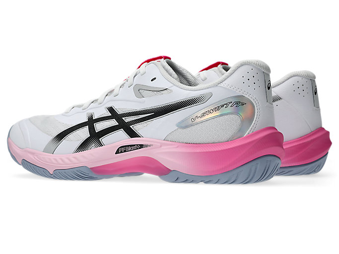 Lookbook Asics V-Swift FF 5 Sepatu Voli Putih/Dragon Fruit 1053A082-100