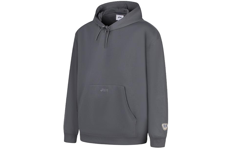ASICS Vintage-Style Oversized Hoodie Unisex Long Sleeve - Gray 2203A240-020